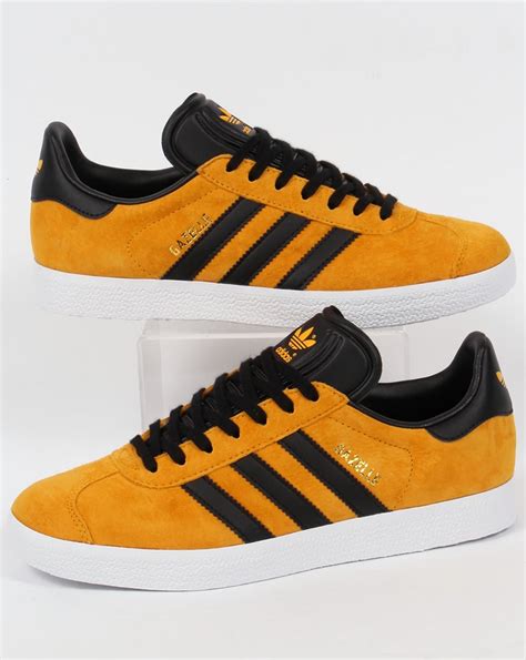 adidas gazelle schwarz gold braune sohle|adidas gazelle sneakers.